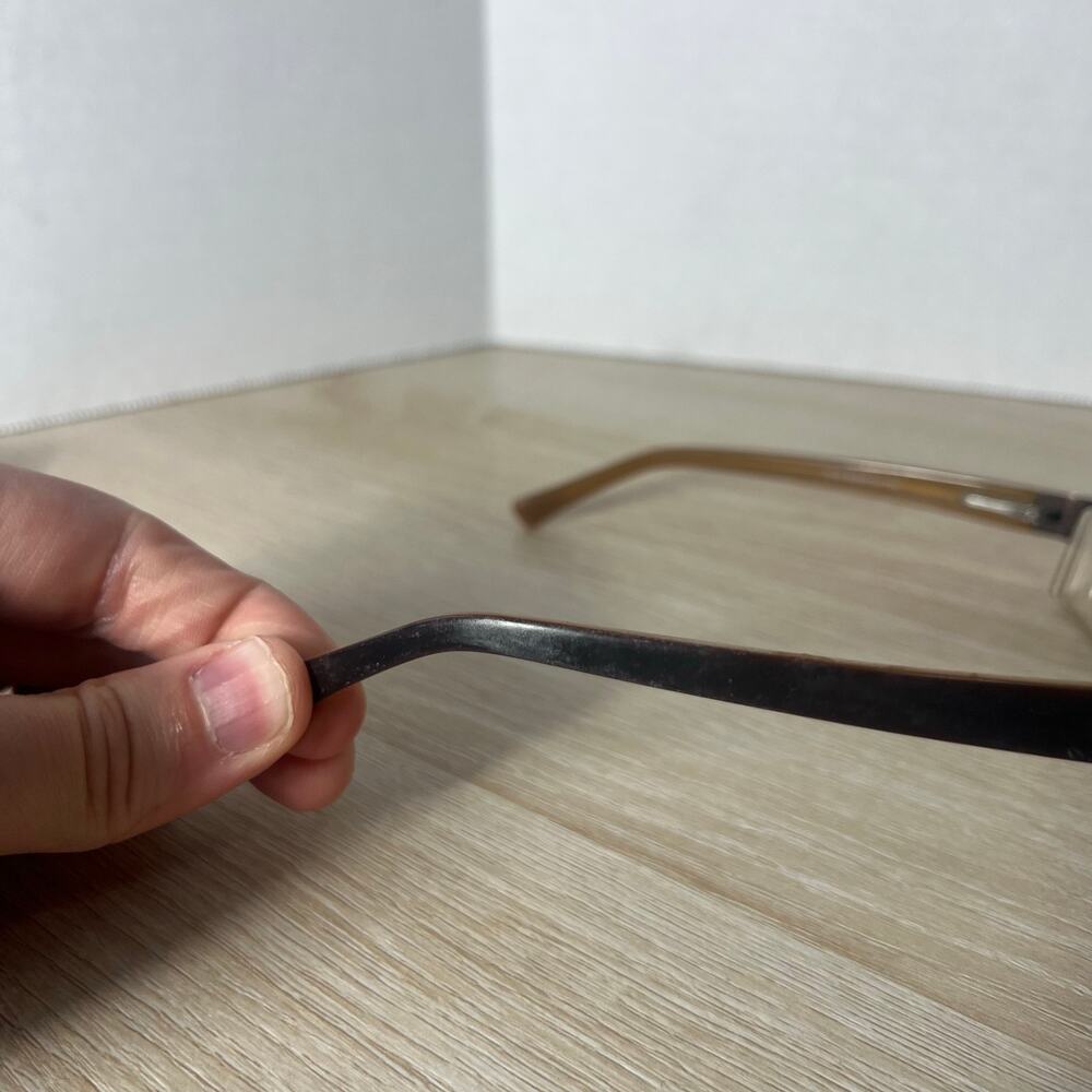 Gucci GG739 C5A Eyeglasses Brown Frames Half Rim PARTS ONLY 53-18-125 Italy - Picture 7 of 16